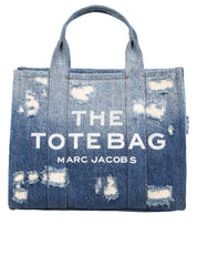 MARC JACOB THE RIP AND REPAIR DENIM MEDIUM TOTE BAG