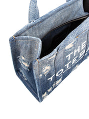MARC JACOB THE RIP AND REPAIR DENIM MEDIUM TOTE BAG