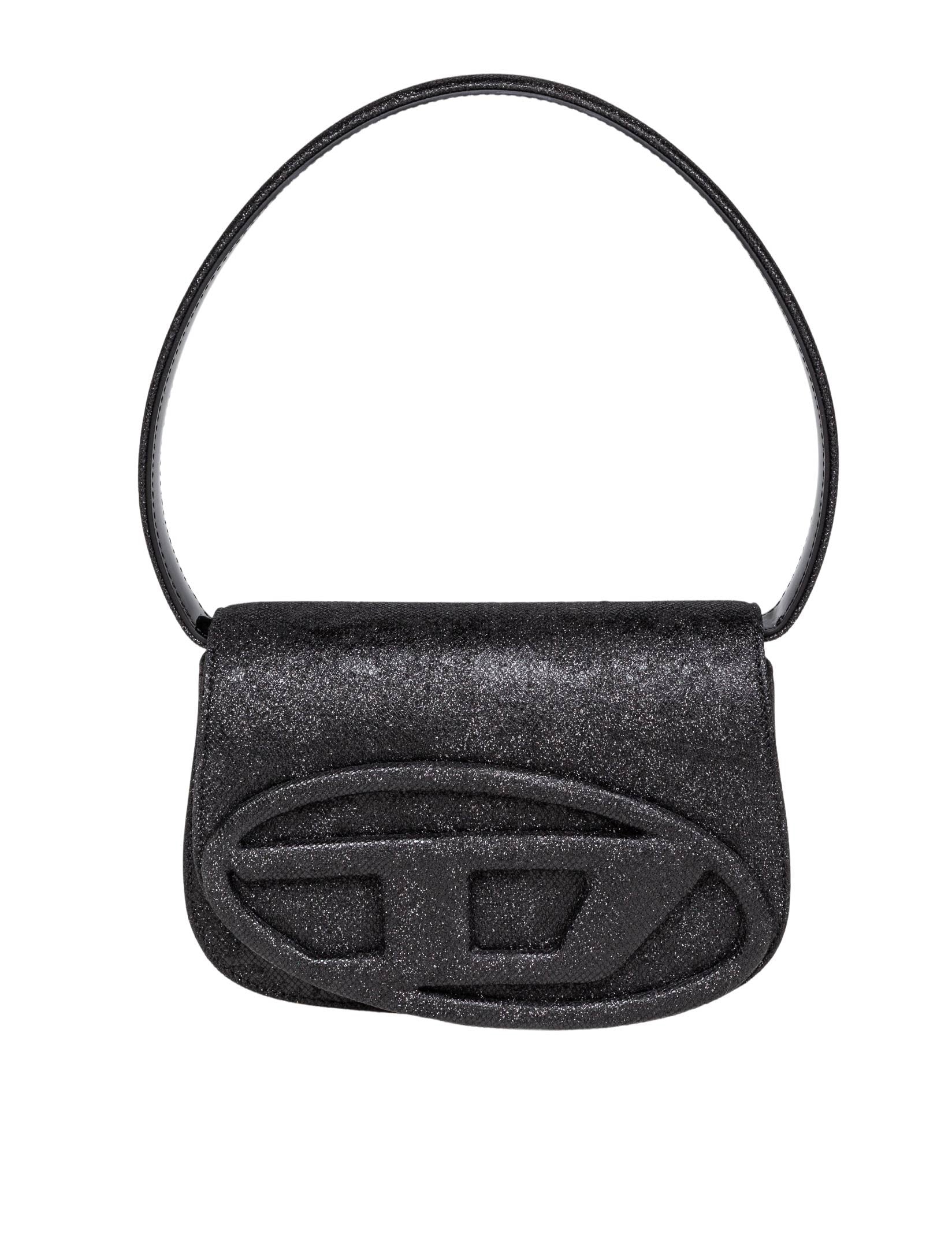 DIESEL BORSA A SPALLA 1DR IN TESSUTO BRILLANTE COLORE NERO