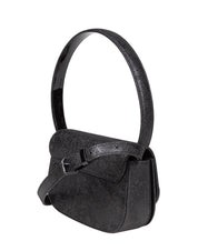 DIESEL BORSA A SPALLA 1DR IN TESSUTO BRILLANTE COLORE NERO