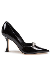 JIMMY CHOO DECOLLETE' BELINDA IN PELLE VERNICIATA COLORE NERO