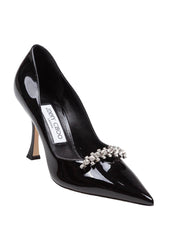 JIMMY CHOO DECOLLETE' BELINDA IN PELLE VERNICIATA COLORE NERO