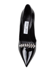 JIMMY CHOO DECOLLETE' BELINDA IN PELLE VERNICIATA COLORE NERO