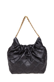 TORY BURCH FLEMING MINI HOBO LEATHER BAG COLOR BLACK