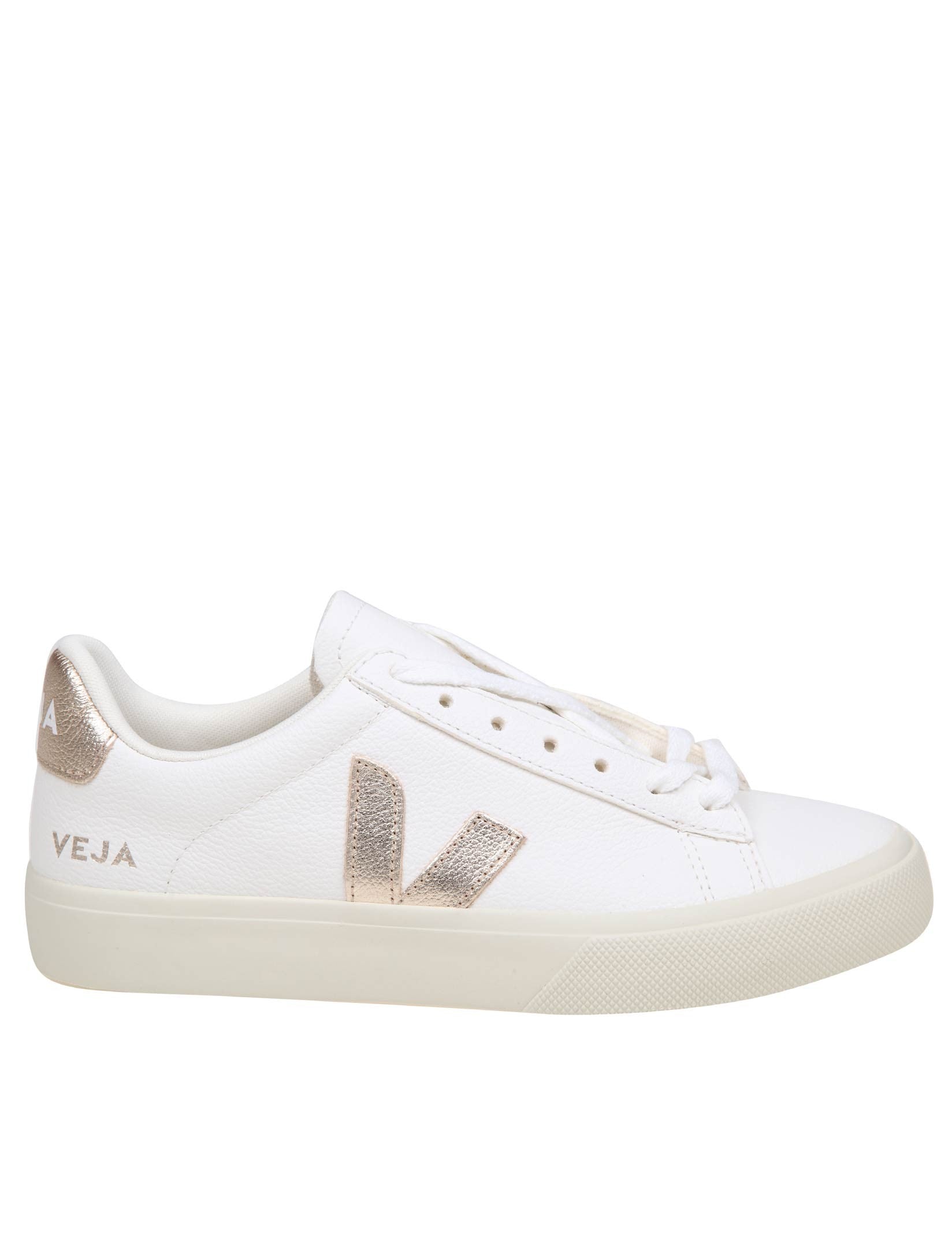 VEJA CAMPO CHROMEFREE IN WHITE/PLATINUM LEATHER
