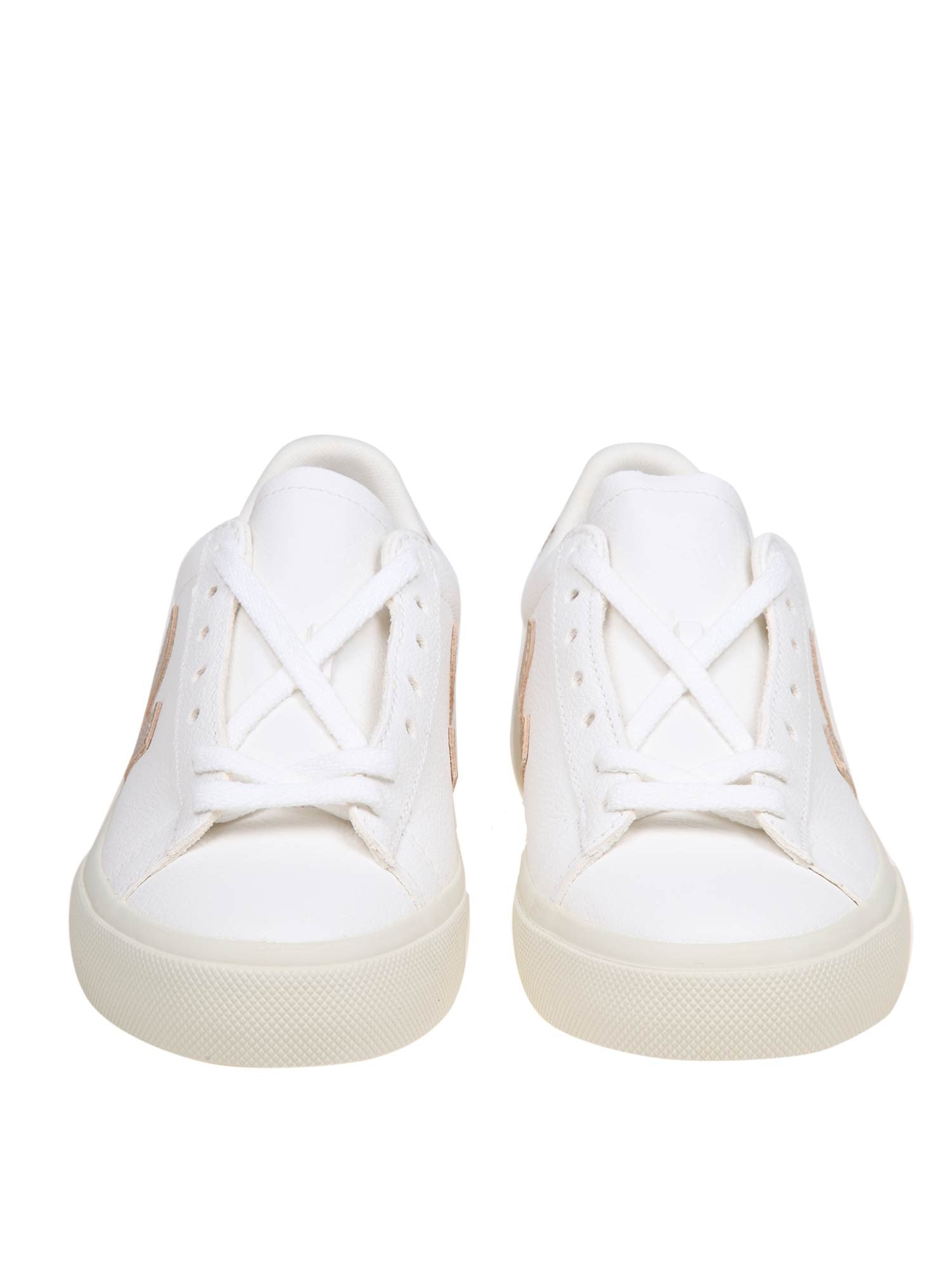VEJA CAMPO CHROMEFREE IN WHITE/PLATINUM LEATHER