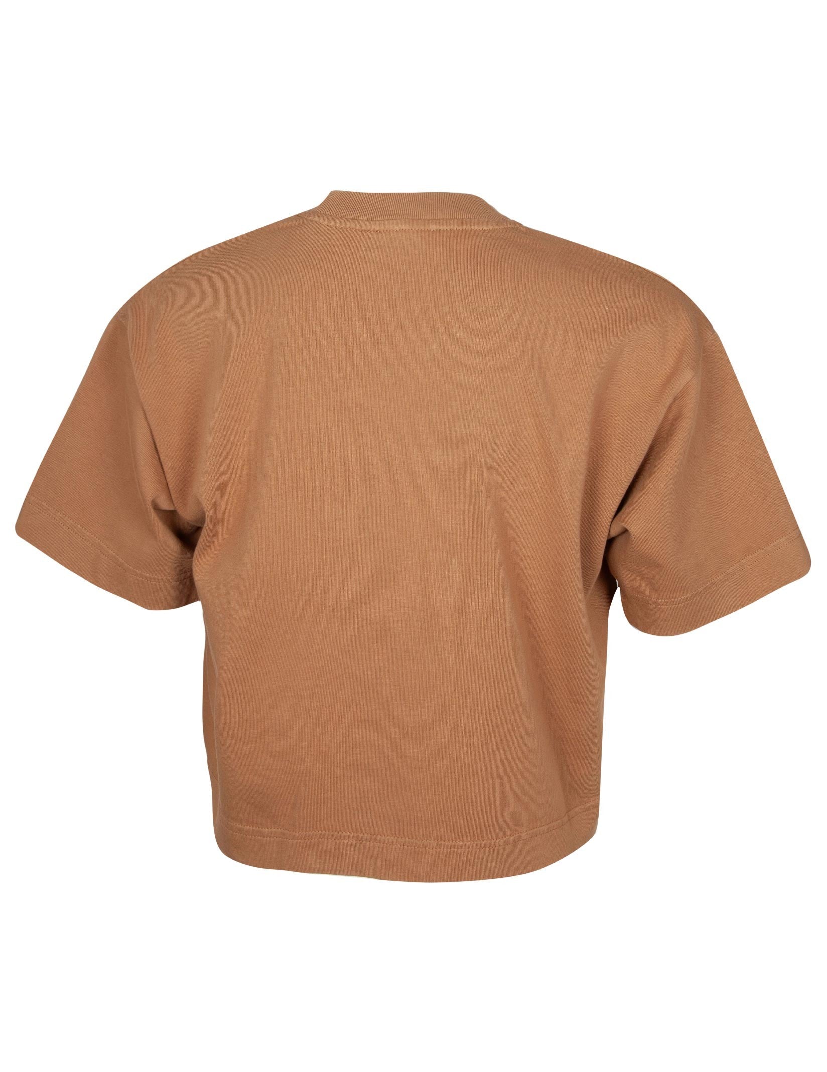 AUTRY CAMEL COTTON JERSEY BOXY T-SHIRT