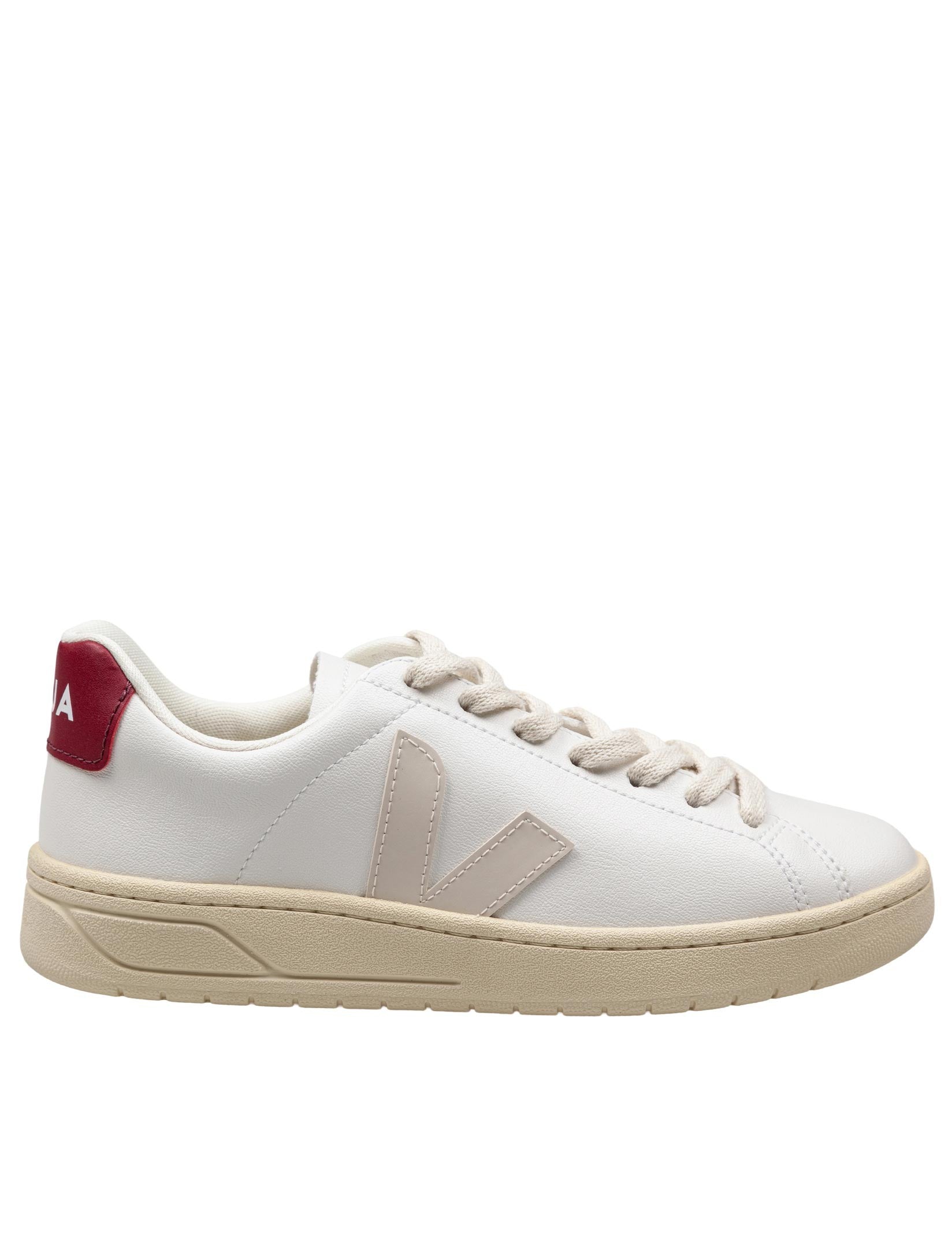 VEJA SNEAKERS URCA IN COTONE SPALMATO COLORE BIANCO/MARSALA