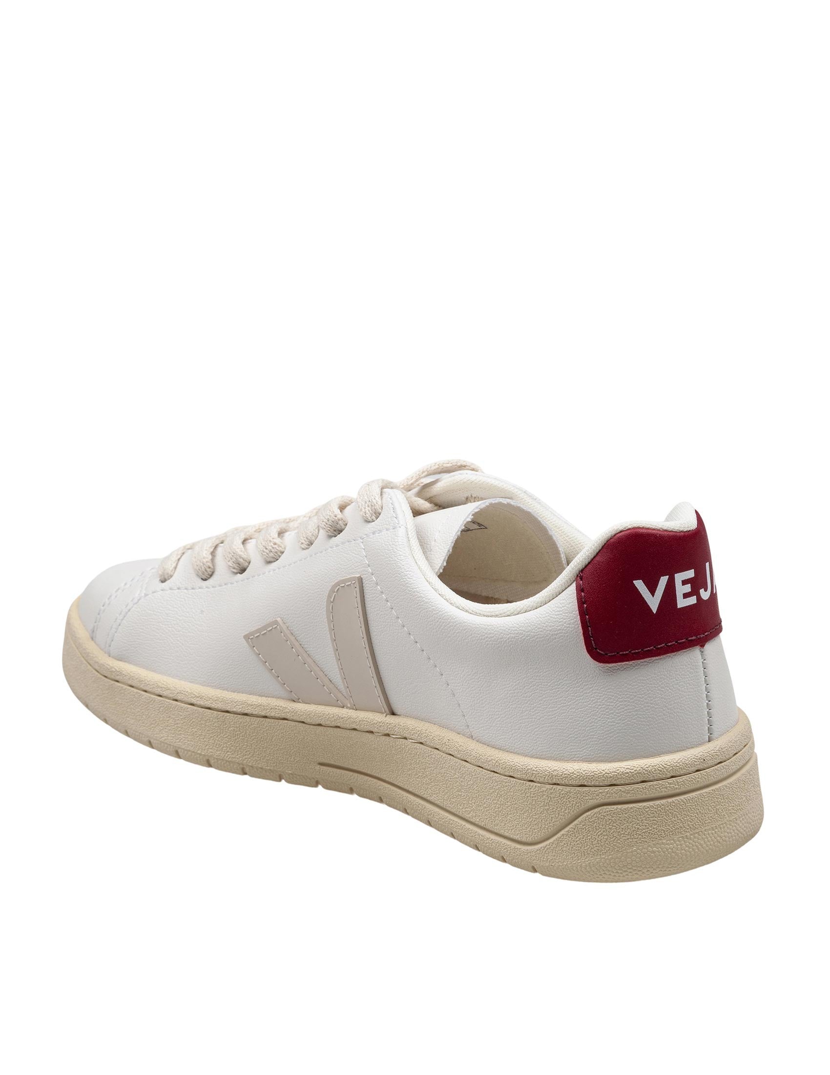 VEJA SNEAKERS URCA IN COTONE SPALMATO COLORE BIANCO/MARSALA