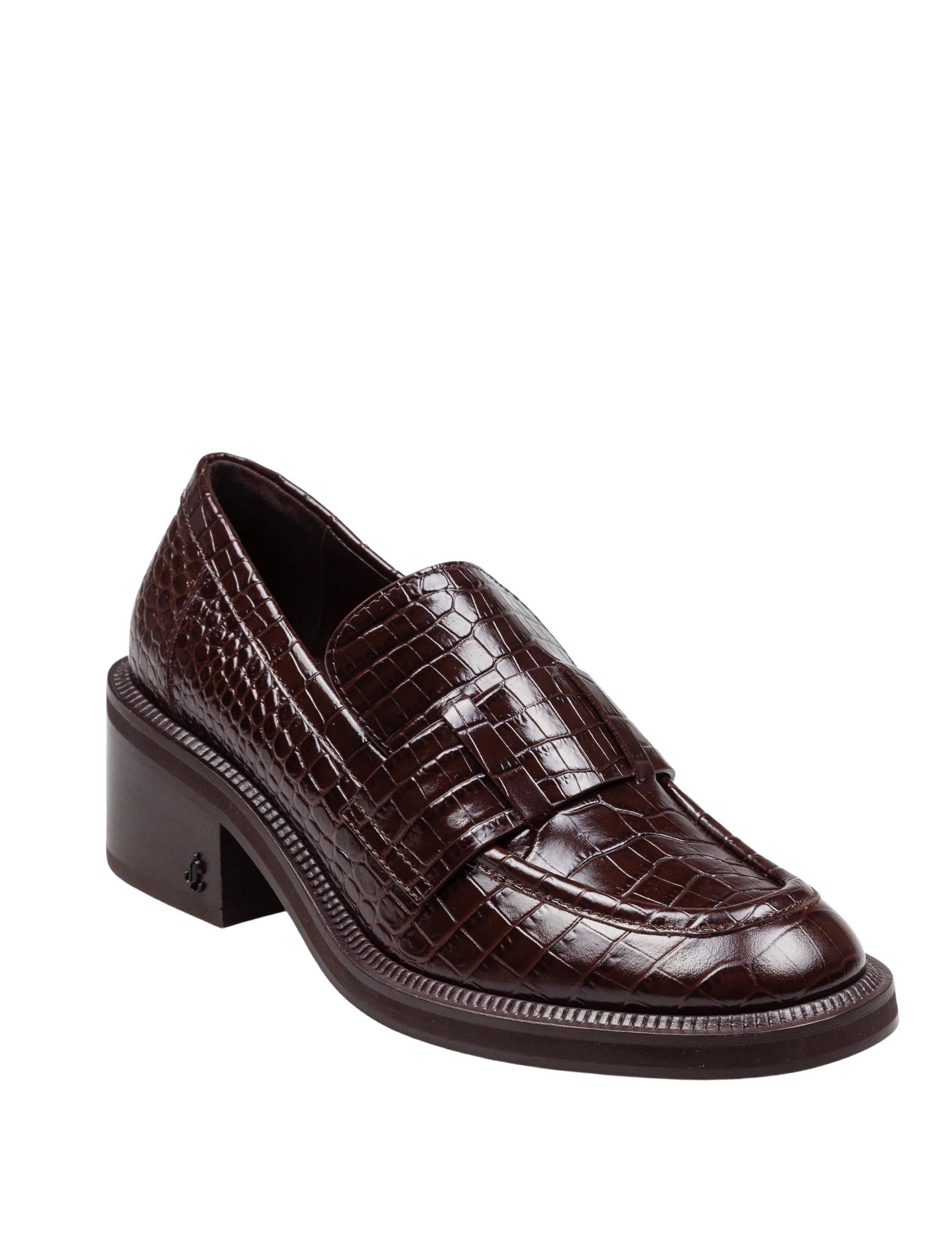 JIMMY CHOO MOCASSINO TYLOR IN PELLE STAMPA COCCO COLORE CIOCCOLATO