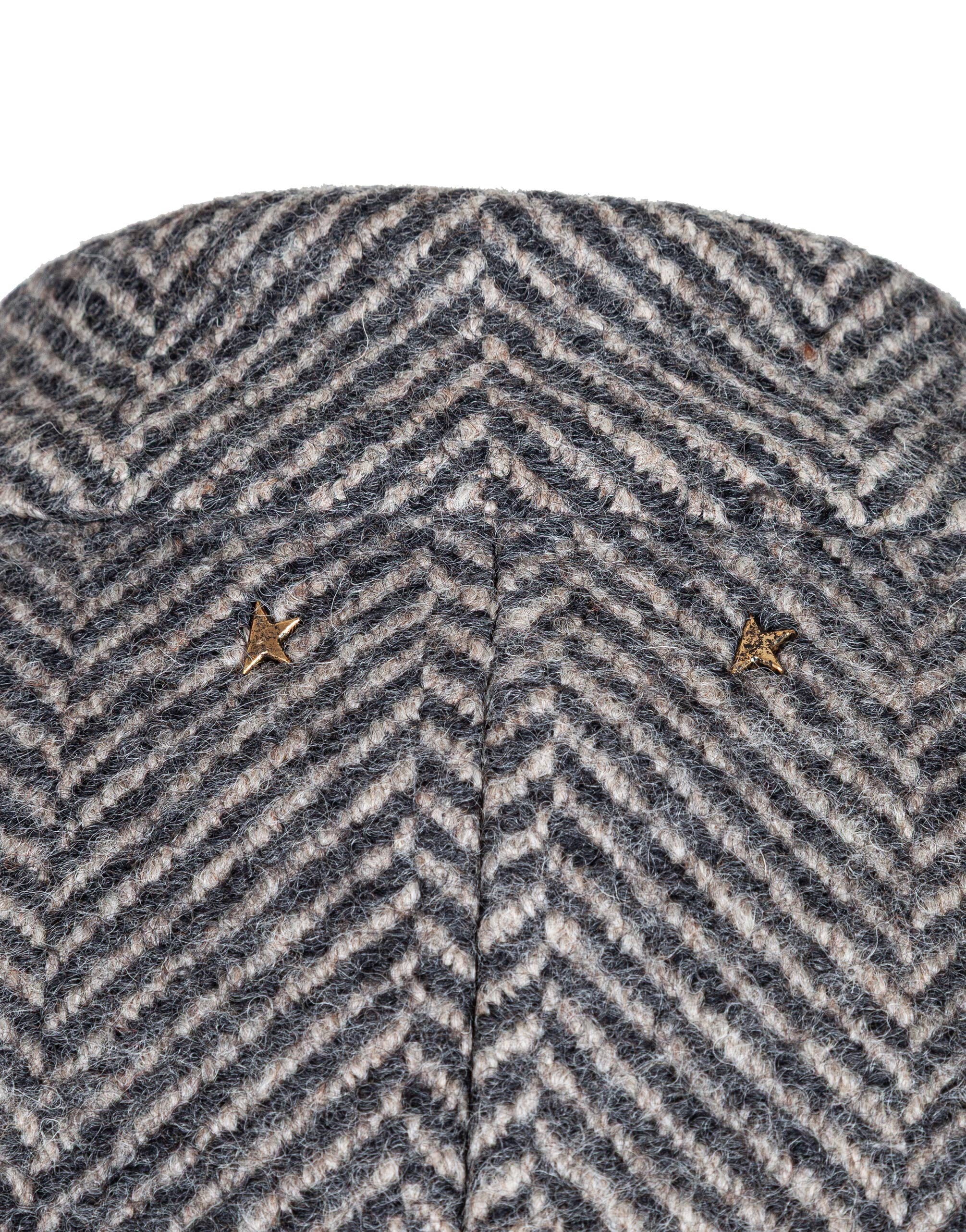 GOLDEN GOOSE WOOL COAT IN BEIGE AND GREY