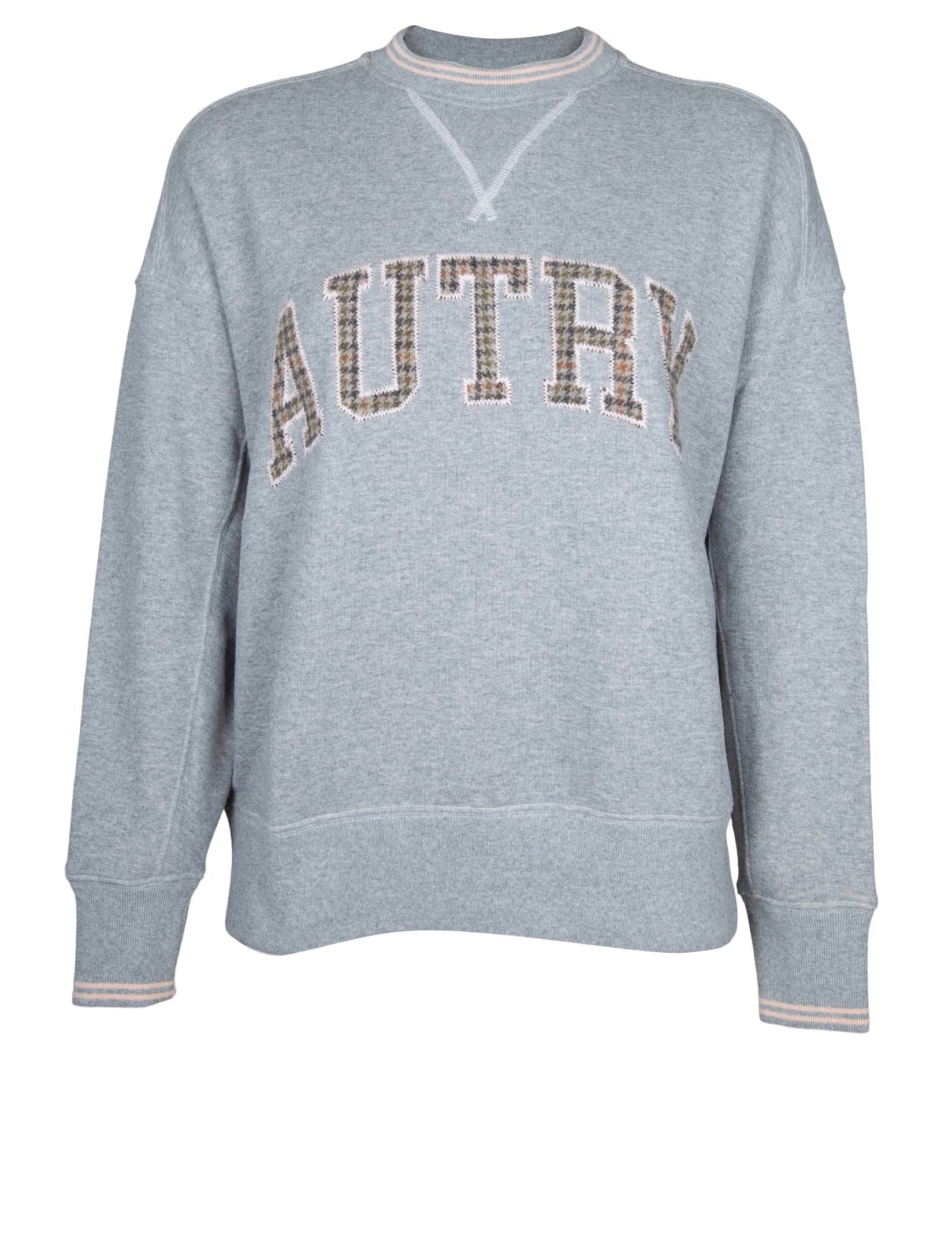 AUTRY FELPA IN COTONE CON LOGO IN RILIEVO