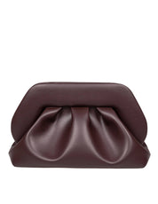 THEMOIRè TIA CLUTCH BAG IN VEGAN FABRIC, COLOR EBONY