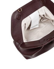 THEMOIRè TIA CLUTCH BAG IN VEGAN FABRIC, COLOR EBONY
