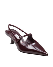 JIMMY CHOO SLINGBACK DIDI 45 IN PELLE SPAZZOLATA COLORE MERLOT