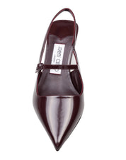 JIMMY CHOO SLINGBACK DIDI 45 IN PELLE SPAZZOLATA COLORE MERLOT
