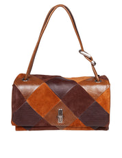 MARC JACOBS BORSA A SPALLA THE LARGE DUAL IN PELLE CON LAVORAZIONE A ROMBI