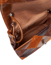MARC JACOBS BORSA A SPALLA THE LARGE DUAL IN PELLE CON LAVORAZIONE A ROMBI