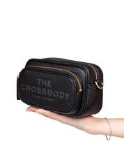 MARC JACOBS THE CROSSBODY TOTE LEATHER BAG BLACK COLOR