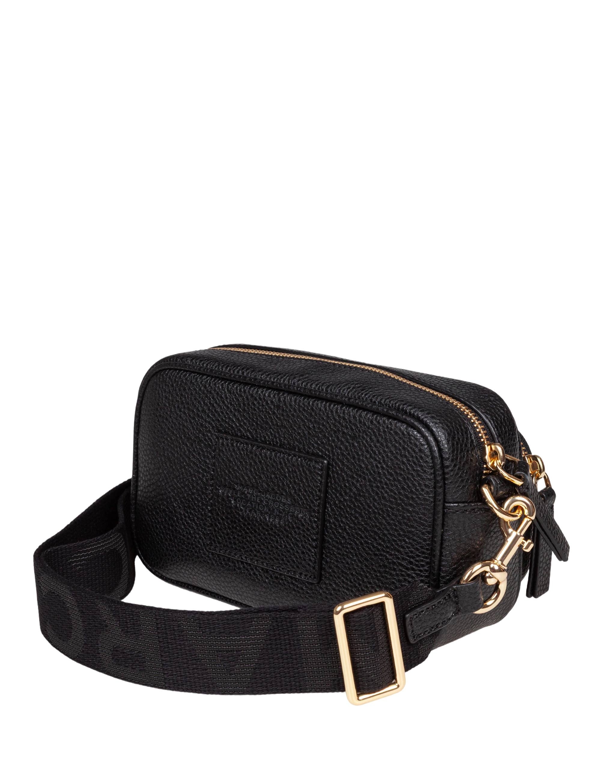 MARC JACOBS THE CROSSBODY TOTE LEATHER BAG BLACK COLOR