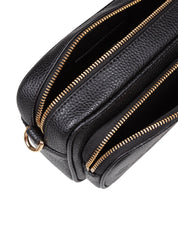 MARC JACOBS THE CROSSBODY TOTE LEATHER BAG BLACK COLOR