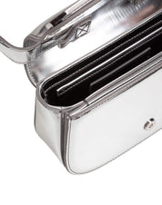 DIESEL BORSA A SPALLA 1DR IN PELLE SPECCHIATA COLORE SILVER