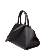 FERRAGAMO HUG TH M HANDBAG IN BLACK LEATHER
