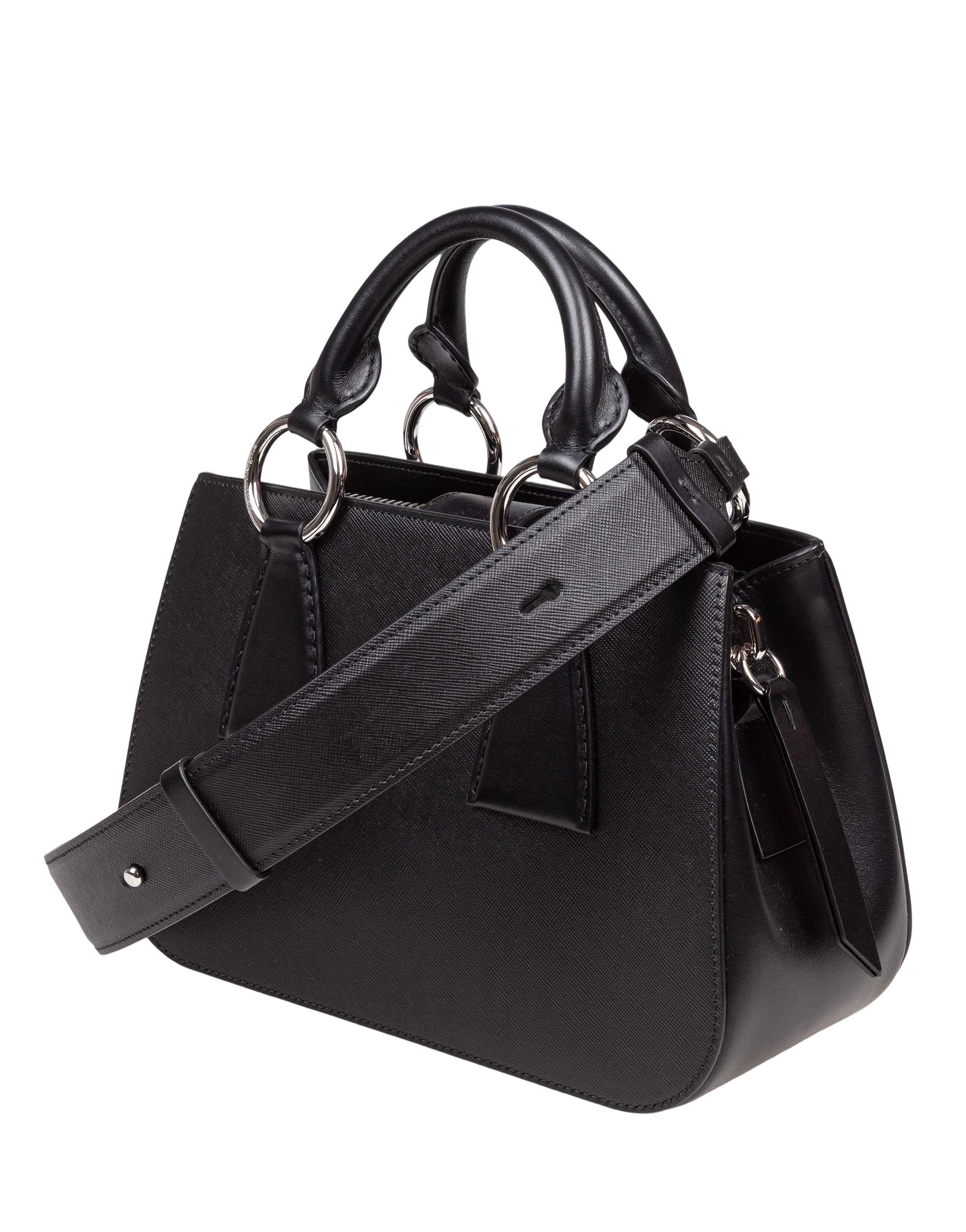 MAISON MARGIELA BORSA A MANO IN PELLE COLORE NERO