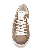 PHILIPPE MODEL PRSX LEATHER AND SUEDE SNEAKERS MILITARY GREEN