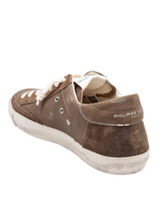 PHILIPPE MODEL PRSX LEATHER AND SUEDE SNEAKERS MILITARY GREEN
