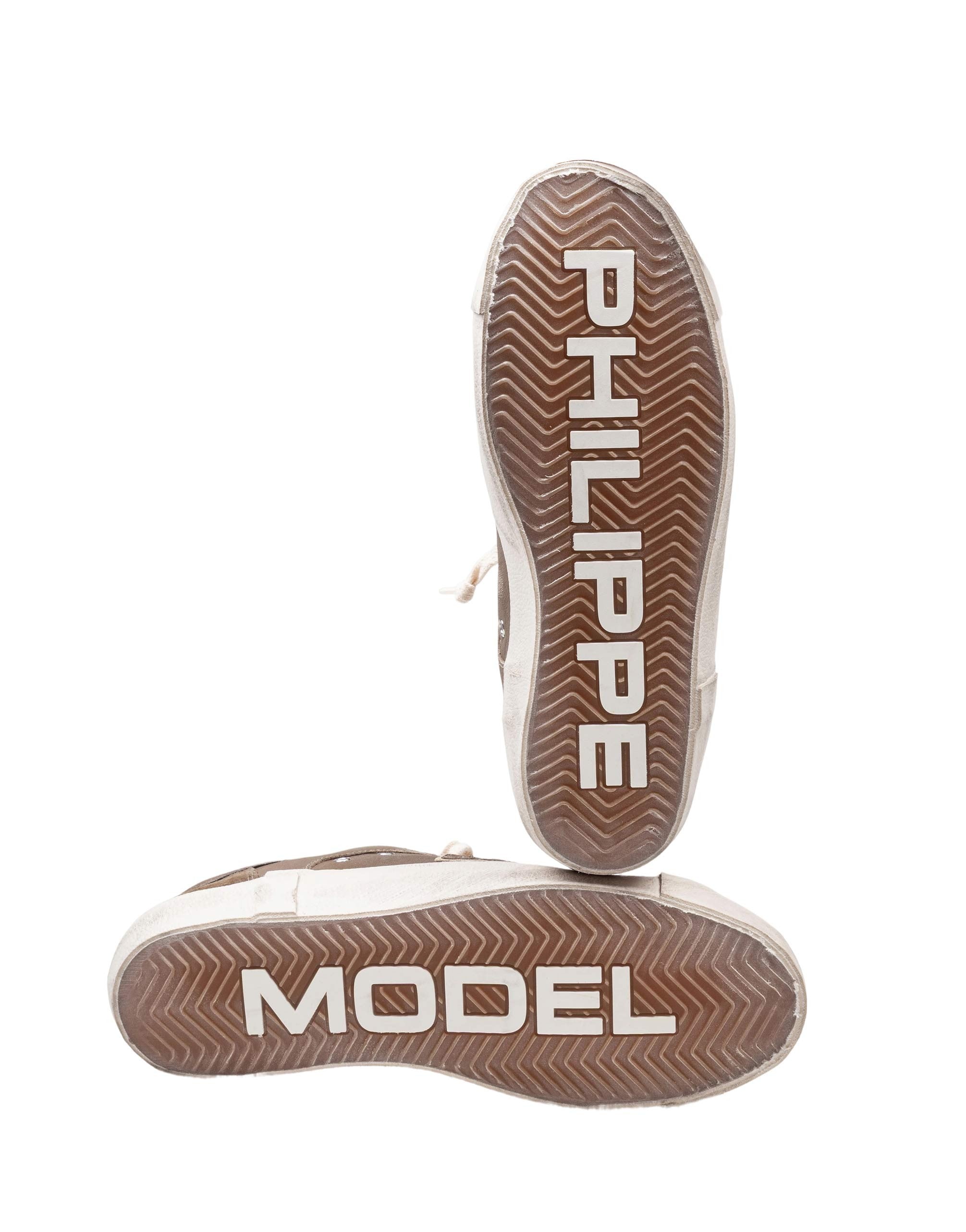 PHILIPPE MODEL PRSX LEATHER AND SUEDE SNEAKERS MILITARY GREEN