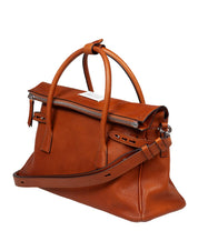 MAISON MARGIELA 5AC HANDBAG IN VINTAGE COGNAC LEATHER