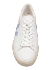VEJA CAMPO CHROMEFREE LEATHER SHOES, WHITE/LIGHT BLUE
