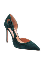 AQUAZZURA SOAVE 105 SUEDE PUMPS, GREEN