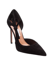 AQUAZZURA DECOLLETE SOAVE 105 IN SUEDE COLORE NERO