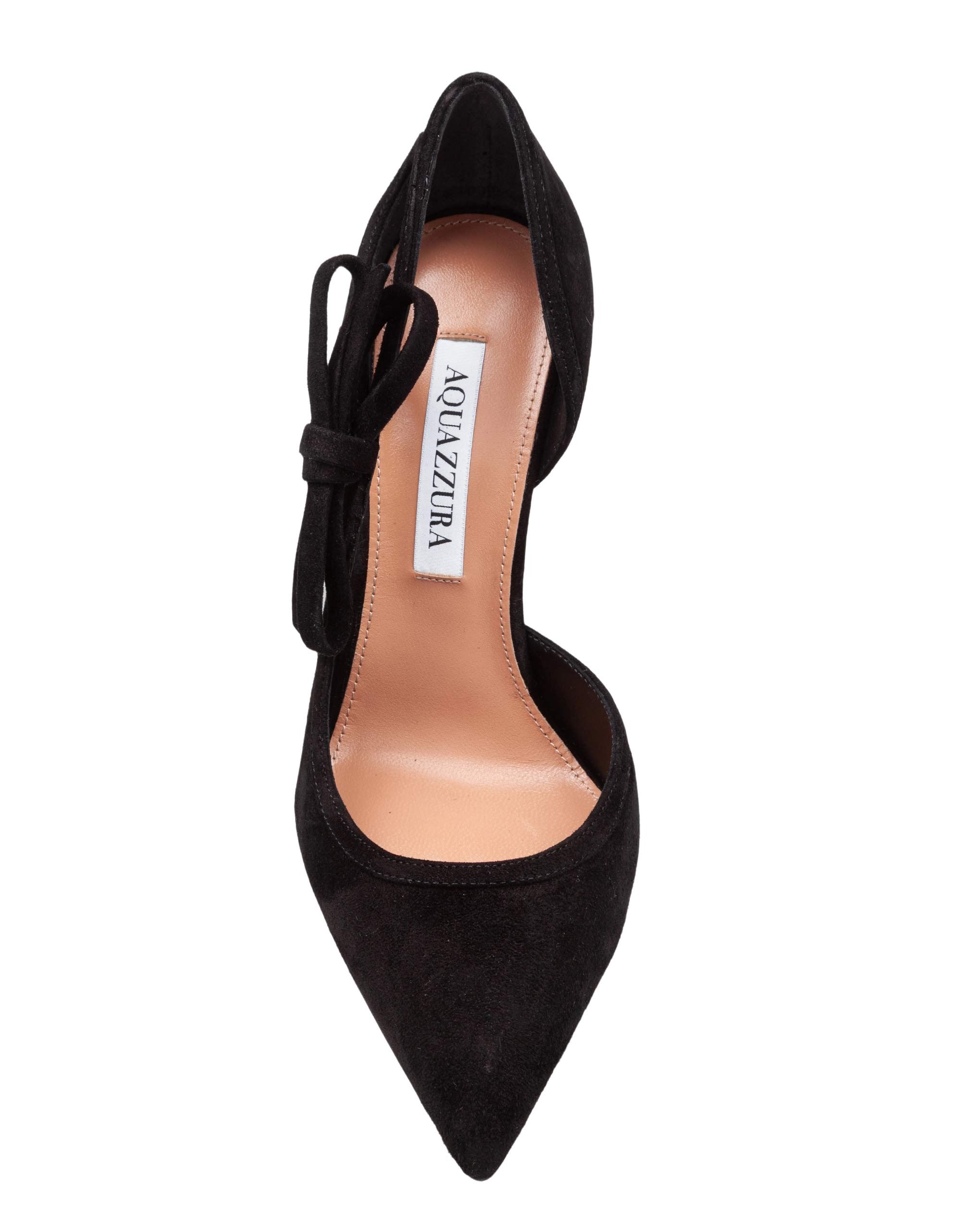 AQUAZZURA DECOLLETE SOAVE 105 IN SUEDE COLORE NERO