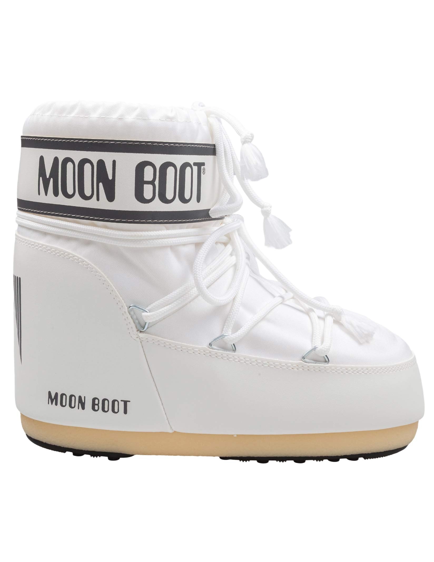 MOON BOOT ICON LOW NYLON ANKLE BOOT, WHITE