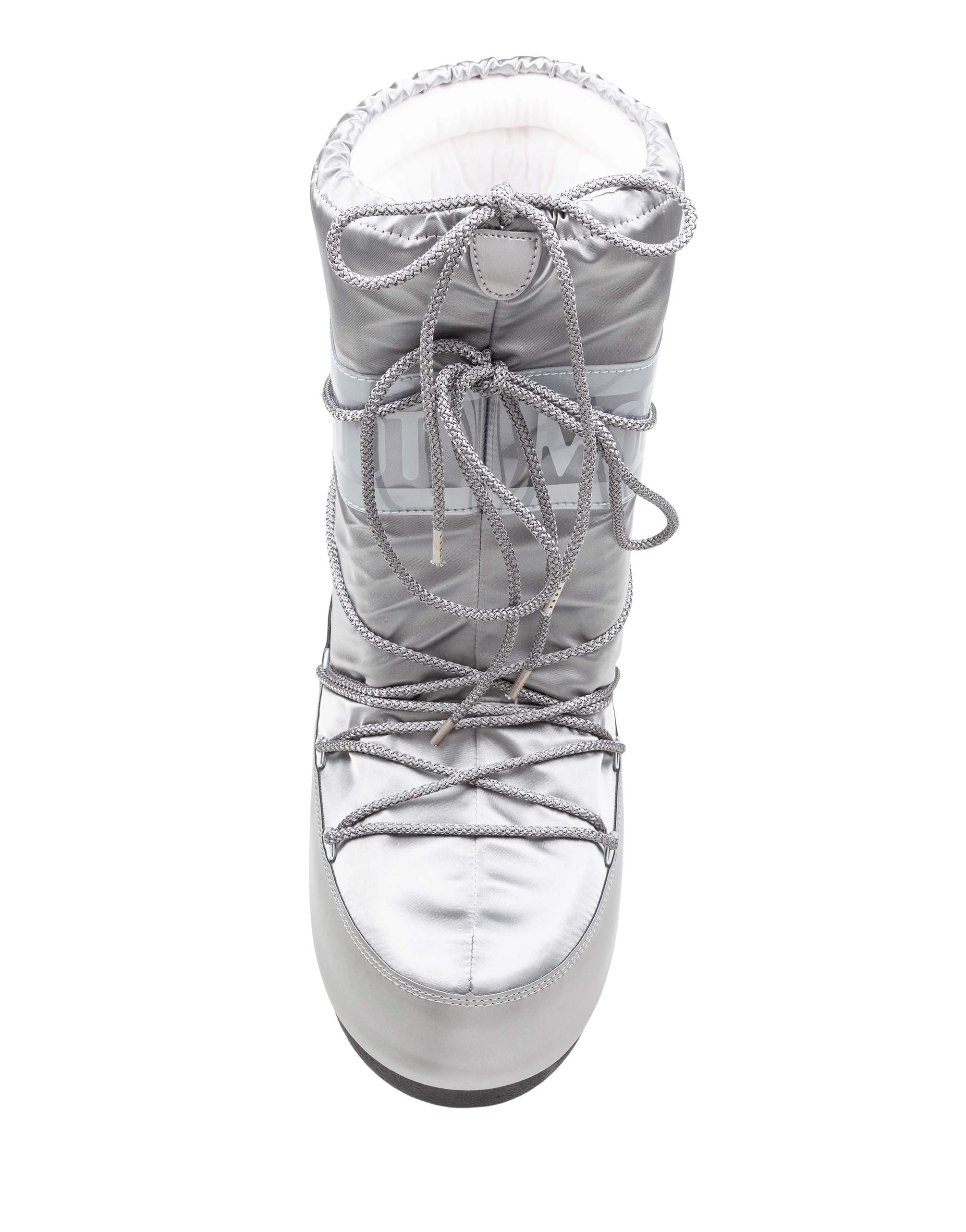 MOON BOOT STIVALE ICON GLANCE IN RASO E PVC COLORE SILVER