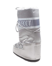 MOON BOOT STIVALE ICON GLANCE IN RASO E PVC COLORE SILVER