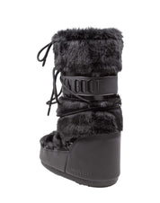 MOON BOOT STIVALE ICON CON ECOPELLICCIA COLORE NERO