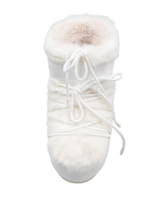 ICON LOW MOON BOOT WITH FAUX FUR, WHITE