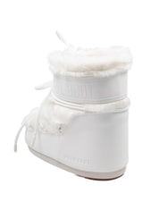 ICON LOW MOON BOOT WITH FAUX FUR, WHITE