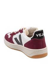 VEJA SNEAKERS V-10 IN PELLE COLORE BORDEAUX E BIANCO