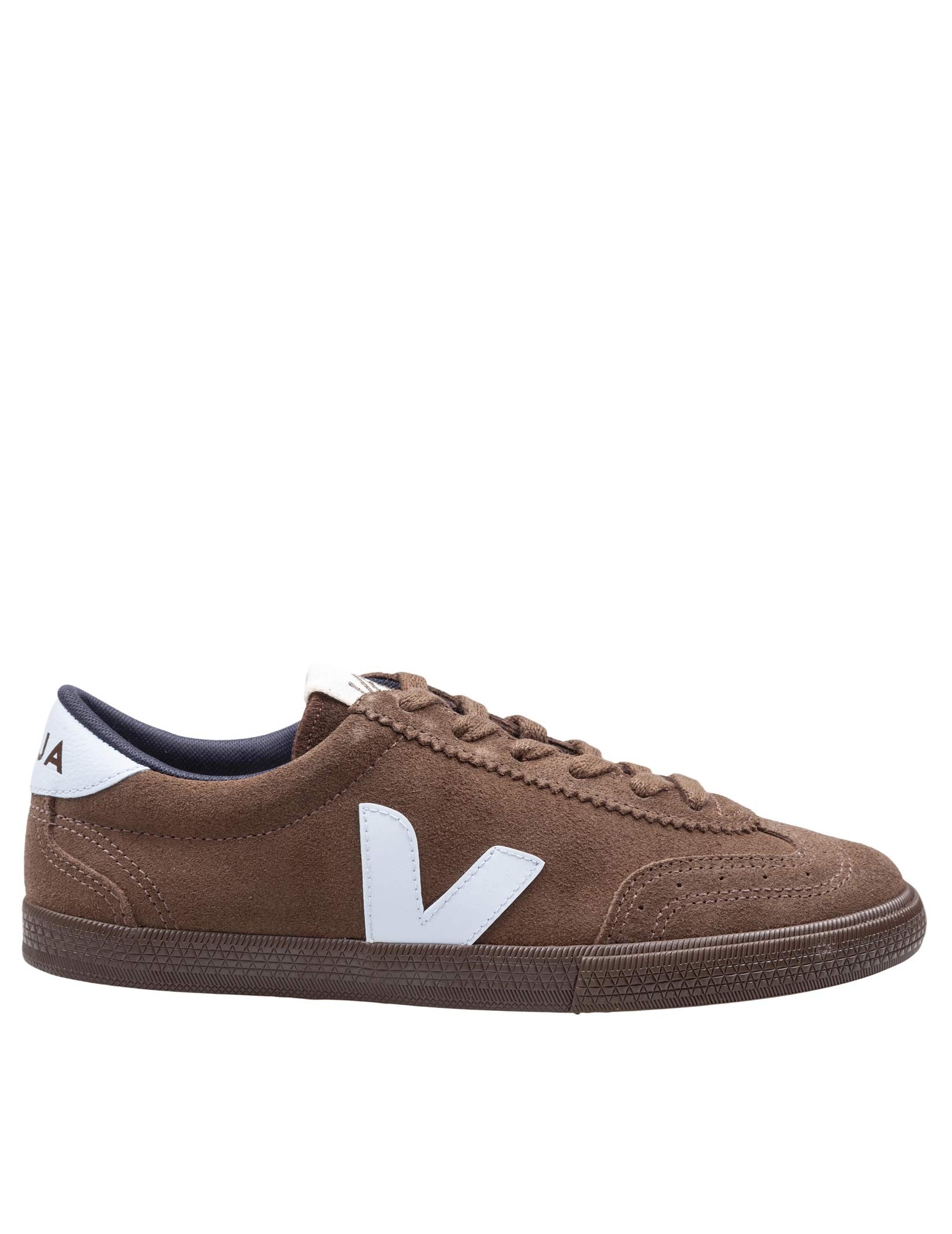 VEJA BROWN SUEDE VOLLEY SNEAKERS