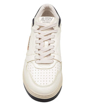 AUTRY MED-WAY LEATHER SNEAKERS, BLACK AND WHITE