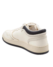 AUTRY MED-WAY LEATHER SNEAKERS, BLACK AND WHITE