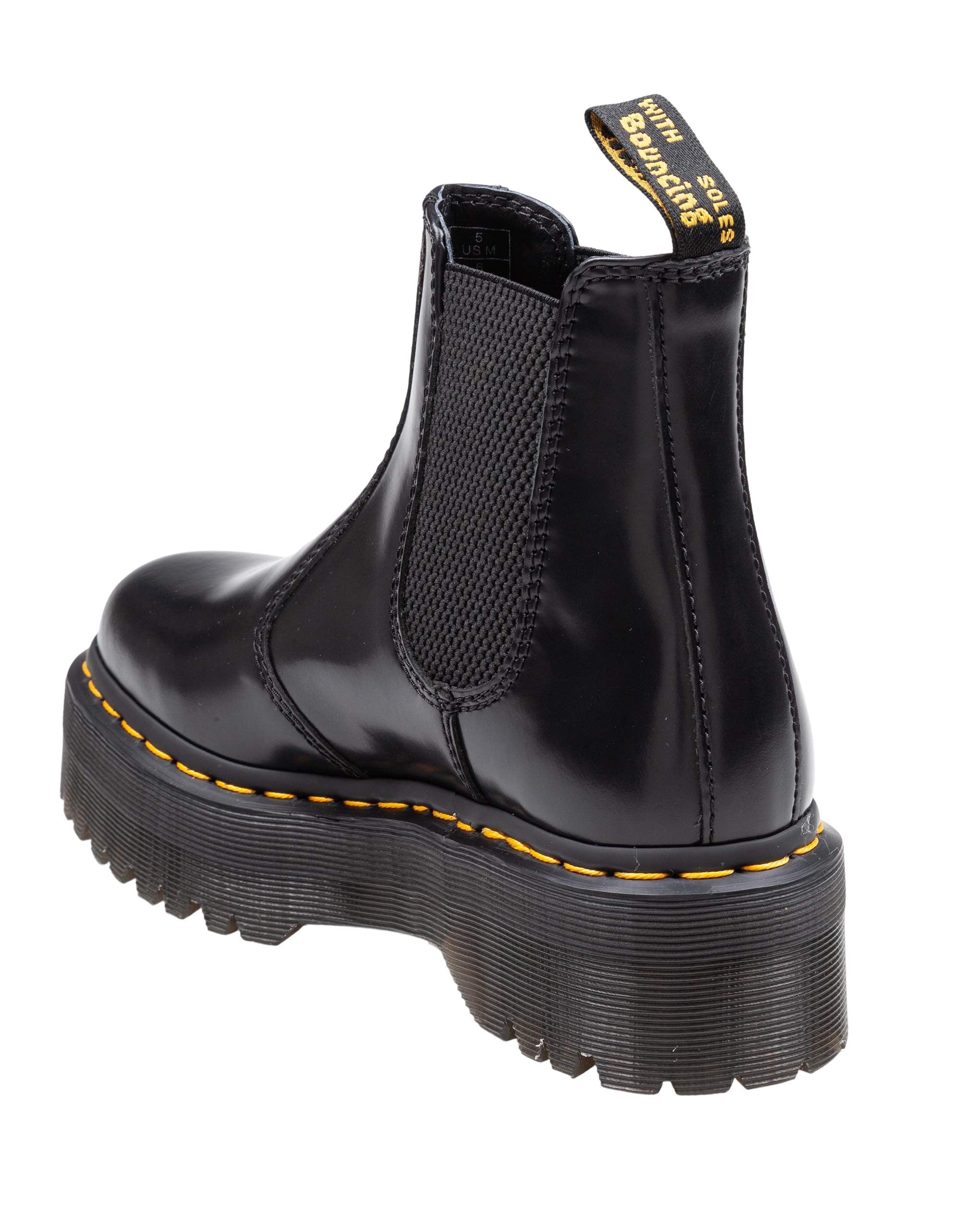 DR. MARTENS 2976 QUAD LEATHER ANKLE BOOT, BLACK
