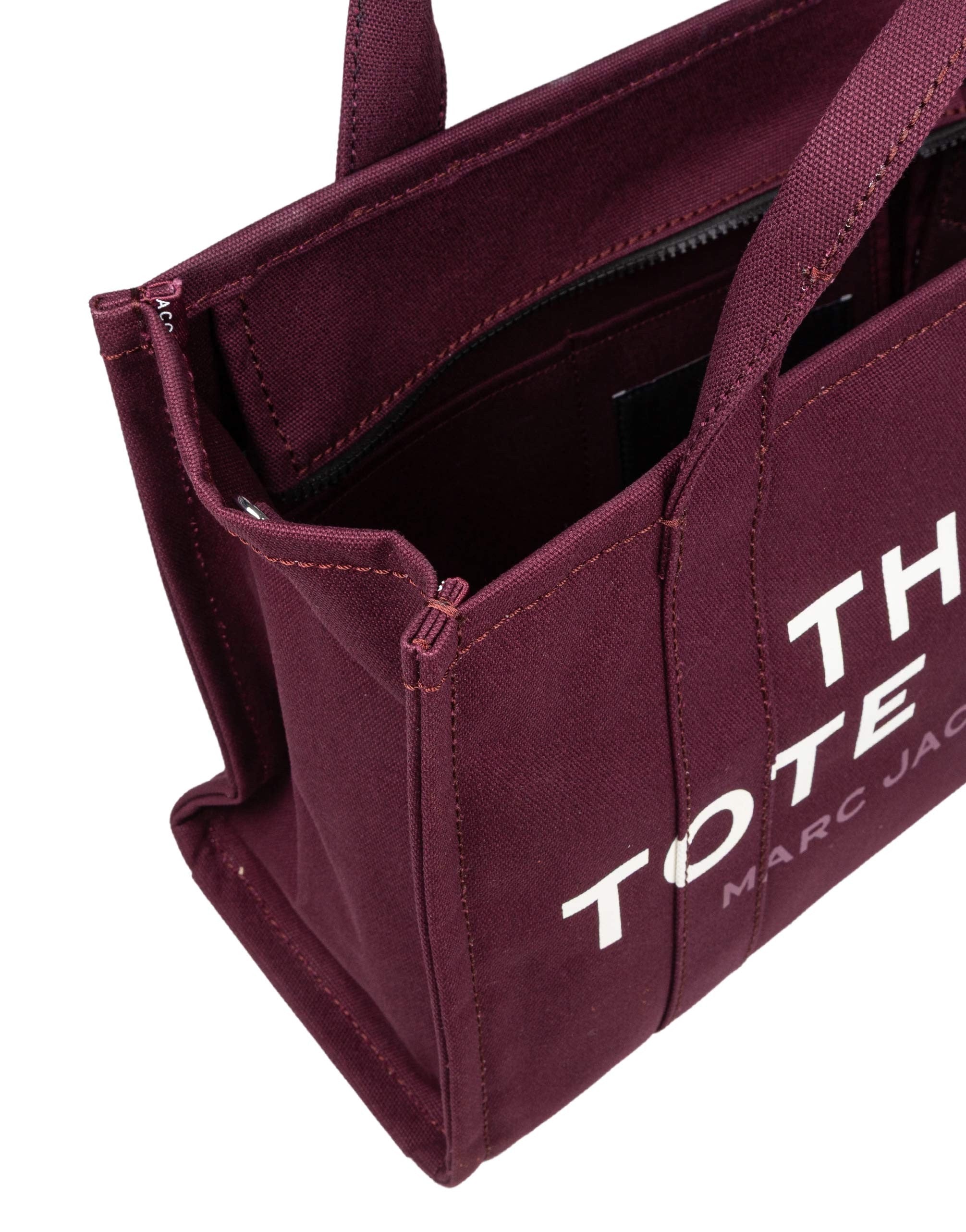 MARC JACOBS THE MEDIUM CANVAS TOTE, PLUM COLOR