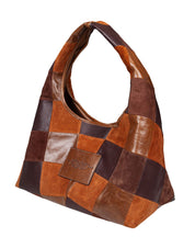 MARC JACOBS THE SACK BAG PATCHWORK SUEDE TOTE BAG