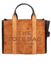 MARC JACOBS BORSA THE MEDIUM TOTE IN PELLE E CAMOSCIO COLORE CUOIO